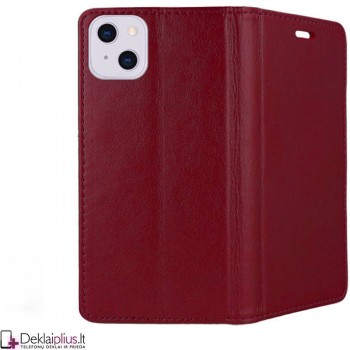 Telone dirbtinos odos atverčiamas dėklas - bordo spalvos (telefonui Apple Iphone 13) Telone dirbtinos odos atverčiamas dėklas - bordo spalvos (telefonui Apple Iphone 13)